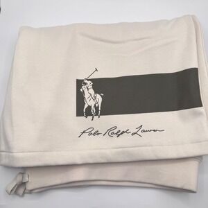 Polo‎ Ralph Lauren Mens 4XB Big Pony Logo Fleece Shorts Casual Beige 9.5" Inseam